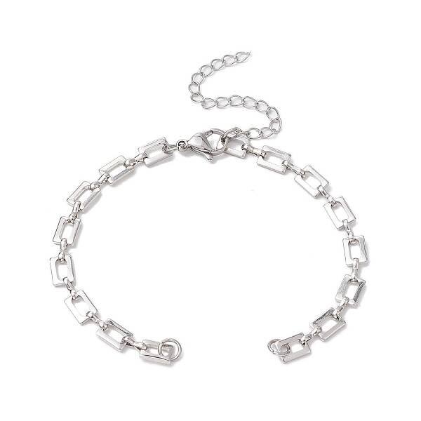 Brass Rectangle Link Chains Bracelet Making