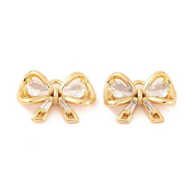 Brass Micro Pave Clear Cubic Zirconia Pendants