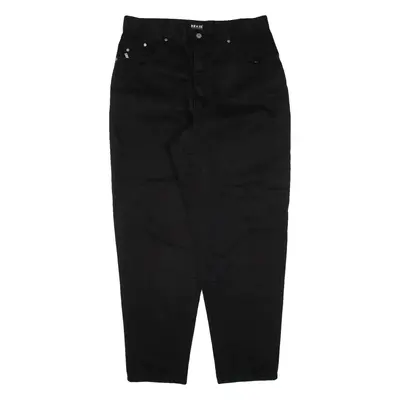 H.I.S Womens Trousers Black Relaxed Tapered W33 L30