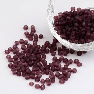 6/0 Frosted Round Glass Seed Beads