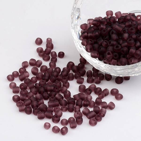 6/0 Frosted Round Glass Seed Beads