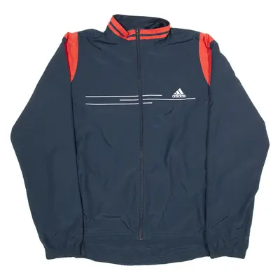 ADIDAS Mesh Lined Mens Track Jacket Blue L