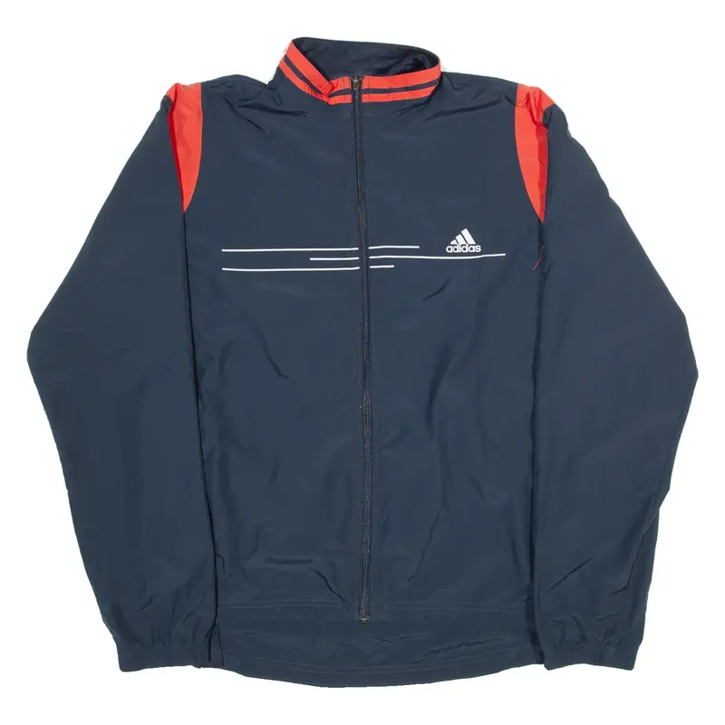 ADIDAS Mesh Lined Mens Track Jacket Blue L