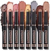 Cream Eyeshadow Stick Gift Set, 8 PCS Soft Smooth Matte Earth & Bright Metal Color Contour Sticks, Waterproof & Long-Lasting