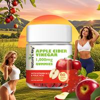 nature's key Apple Cider Vinegar Gummies -1000mg 60 Count, with Folic Acid Vitamin B6 B12. Digestion, Nature's Key Natural De...