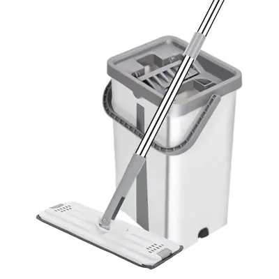 Mop and Bucket with Wringer Set, 2 Counts/set Household Mop, Long Handle Quick Drying Mop, Durable Floor Cleaning Tools, Hom...