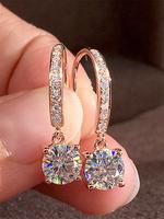 Rhinestone Decorated Dangle Earrings (1 Pair), Gifts for Her, Elegant Jewelry for Women for Party, Daily Clothing Decor, Wedd...