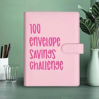 100 Envelope Challenge Binder，Envelopes Money Saving Challenge，Savings Money Challenge Book for Cash Saving Easy,Savings ...