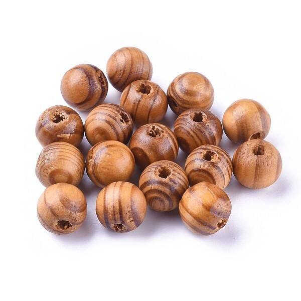 Round Natural Wood Beads