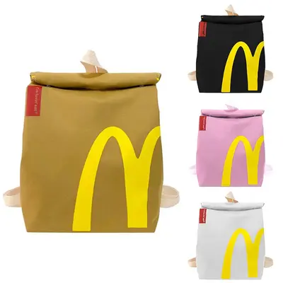 McDonald's 2025 Cute Charming Backpack for Women & Men Classic Unisex Vintage Daypack Canvas Personalized Rucksack Bookbag Sh...