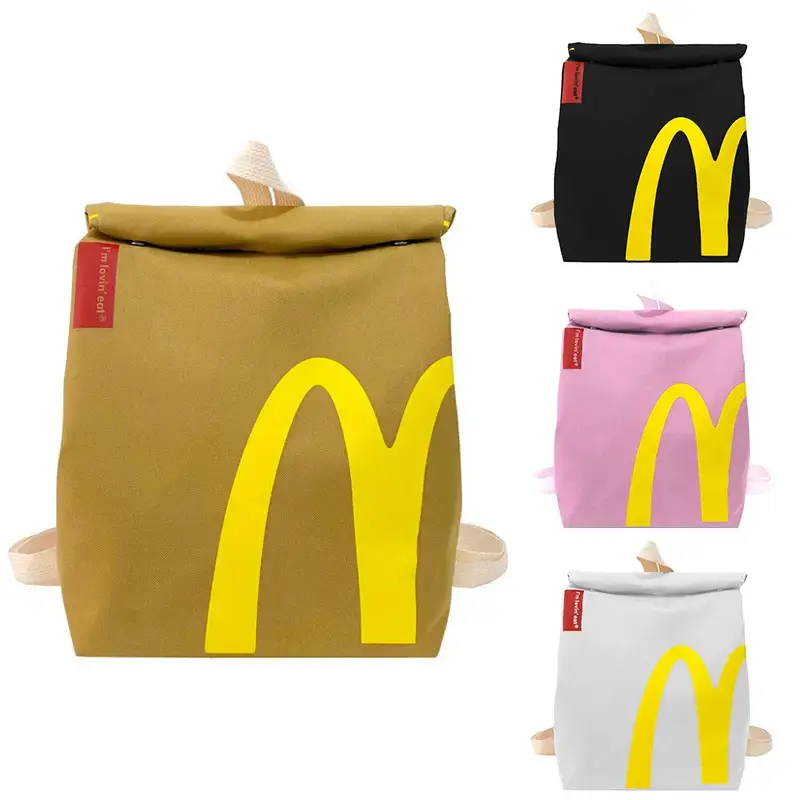 McDonald's 2025 Cute Charming Backpack for Women & Men Classic Unisex Vintage Daypack Canvas Personalized Rucksack Bookbag Sh...