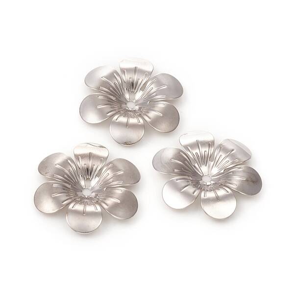6-Petal Brass Bead Caps
