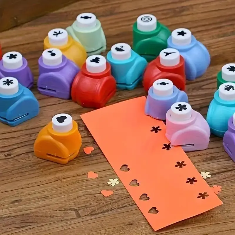 Mini Hole Punch, 6 Counts/set Portable Mini Hole Punch, Creative Portable Paper Punch Tool, DIY Scrapbooking, Card & Journal ...