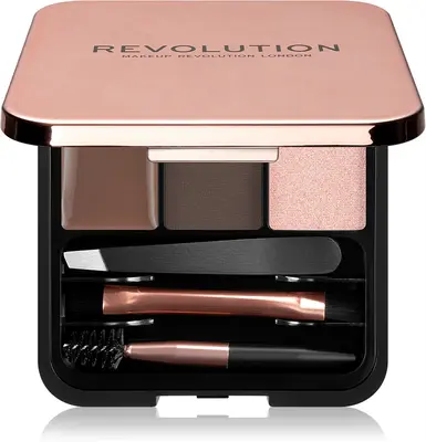 Makeup Revolution Sculpt Kit for perfect eyebrows dark color 2.2 g
