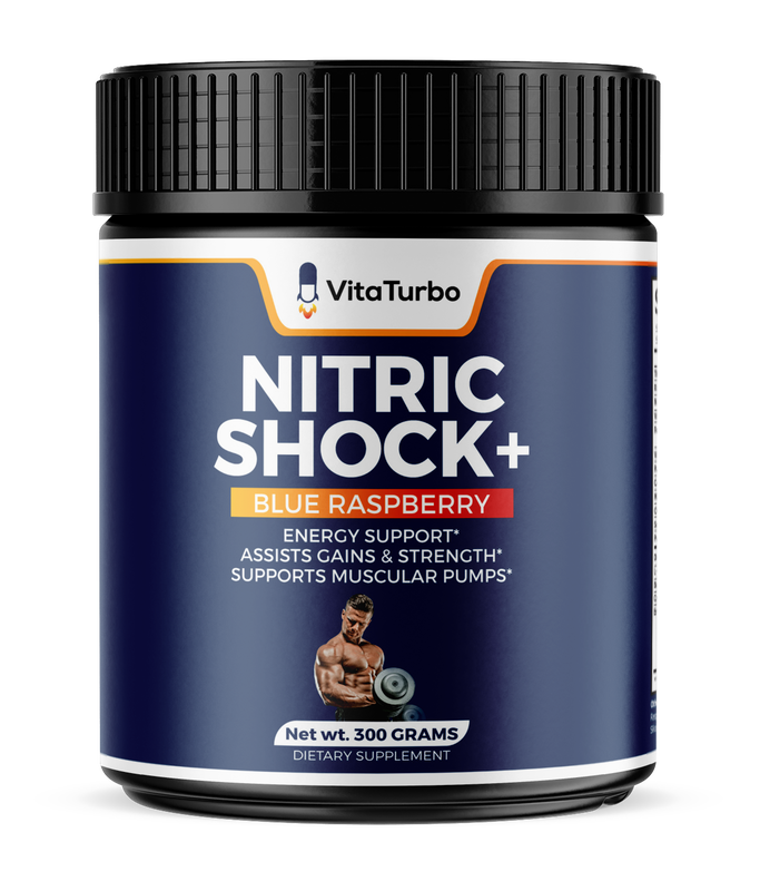 Nitric Shock+ (Blue-Raspberry) - 300 Grams