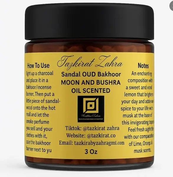 Tazkirat Zahara Sandalwood Bakhoor or Incense 3 Oz Jar - Nontoxic Home Fragrance-Choose fragragrance