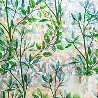 Window Privacy Film Stain Glass Window Film Rainbow Window Film Window clings Non-Adhesive Reusable Decorative for Room Leaf ...