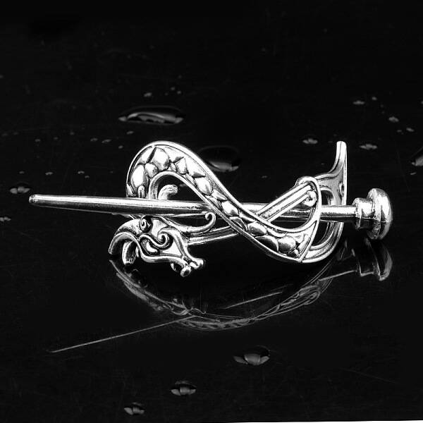 Alloy Vintage Norse Pirate Rune Dragon Hair Clip