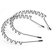 2 count Metal Hair Bands, Simple and Fashionable Hairband, Wavy Hair Bands for Men and Women, Invisible, Non-slip, for Daily ...