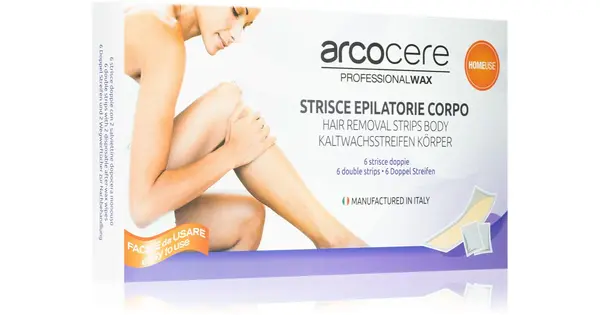 Arcocere Professional Wax Wax Strips for Body Hair Removal for Women 6 pcs