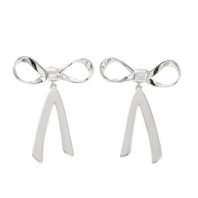 Bowknot Rack Plating Brass Studs Earrings for Women