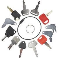 Caterpillar 12 Heavy Equipment Key Set Replacement for Caterpillar JD Bobcat Hyster Komatsu Forklifts Excavators Case Dozers ...