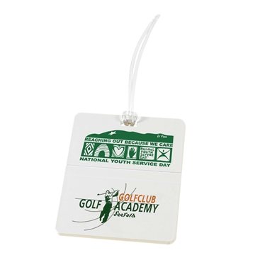 100 Custom Rectangle Golf Bag Tag - Made in USA