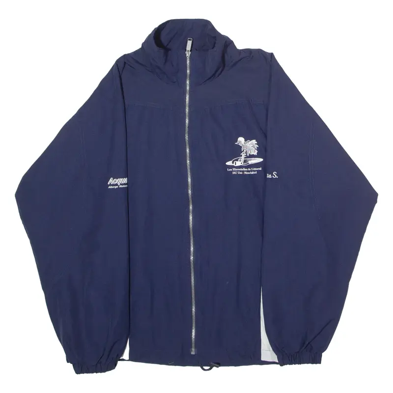 KOBE HC Uni- Neuchatel Mens Windbreaker Jacket Blue 90s Colourblock M