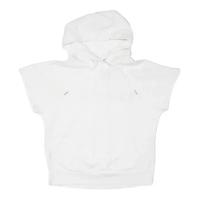 CALVIN KLEIN Performance Vest Hoodie White Pullover Womens S