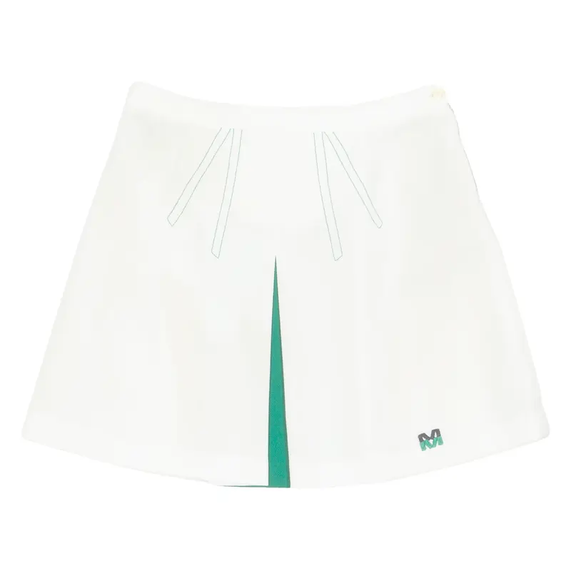 LOFFLER Womens A-Line Skirt White Short S
