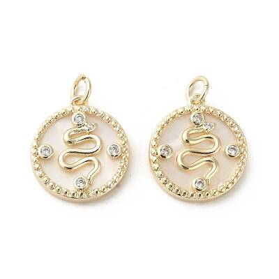 Brass Micro Pave Cubic Zirconia Pendants