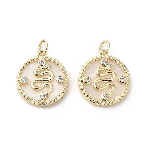 Brass Micro Pave Cubic Zirconia Pendants