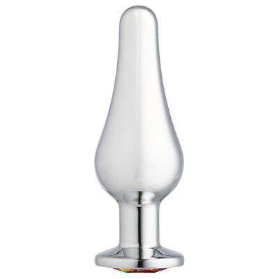 Cloud 9 Novelties Gems Silver Chrome Tall Plug - Small