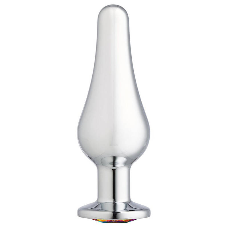 Cloud 9 Novelties Gems Silver Chrome Tall Plug - Small