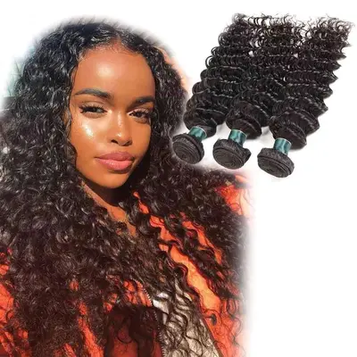 3 Bundles Deals Deep Wave Brazilian Virgin Human Hair-AshimaryHair.com