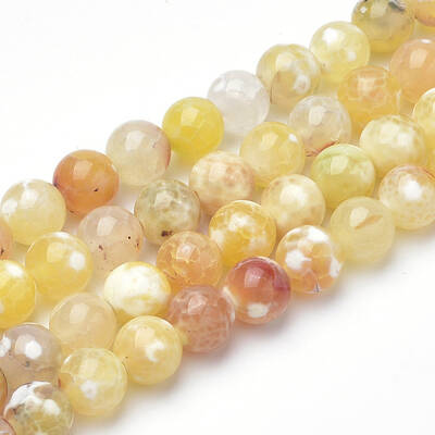 Dyed Natural Fire Crackle Agate Beads Strands
