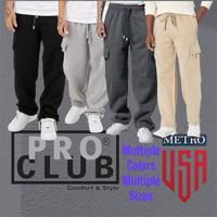 PRO CLUB Heavyweight Fleece Cargo Pants Relaxed, adjustable fit for maximum comfort Heavyweight fleece to provide durability ...