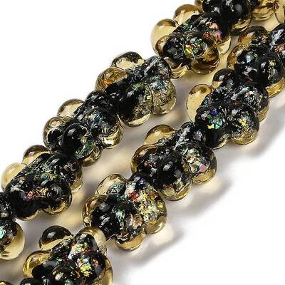 Handmade Dichroic Foil Glass Beads Strands