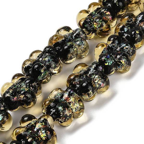 Handmade Dichroic Foil Glass Beads Strands