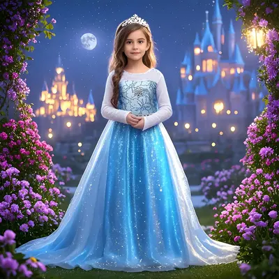 Elsa Dress for Birthday Party 3-10 Yrs Children's Cosplay Princess Costume Carnival Halloween Party Costume for Kids Elsa Cos...