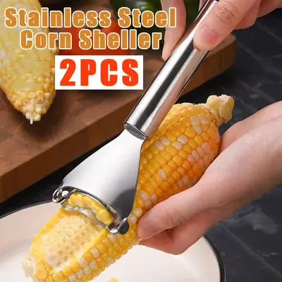 2 Counts Corn Peeler,Commercial-Grade Corn Shucker,Essential Kitchen Tool for Effortless Corn Removal,Rustproof Steel Blade f...