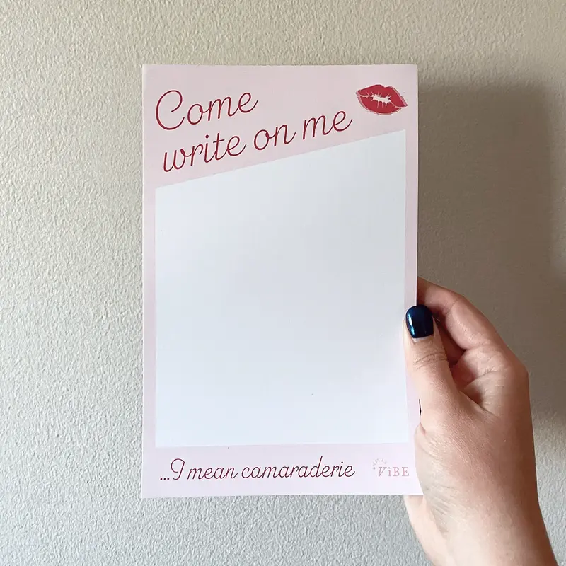 Come Write On Me Pad - Short and Sweet Inspired Notepad, Cute Stationery