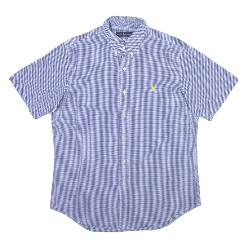RALPH LAUREN Mens Shirt Blue Gingham M