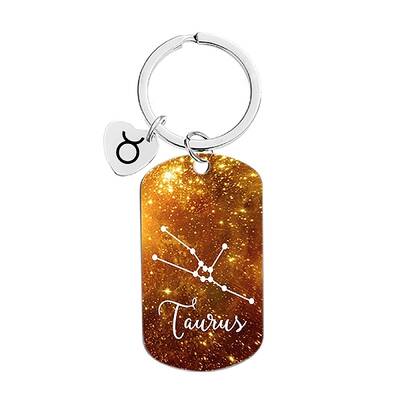 Twelve Constellations Metal Keychains