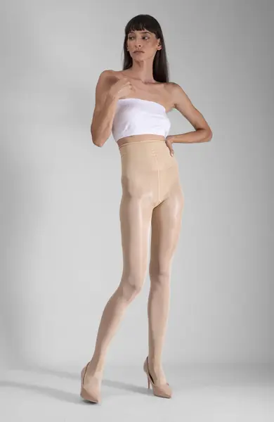 LECHERY® LUSTROUS SILKY SHINY 20 DENIER PANTYHOSE - NATURAL | Size: L/XL | Color: Natural