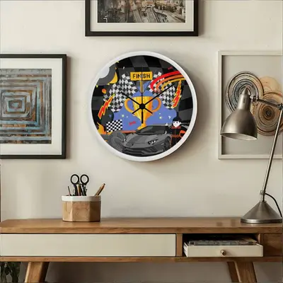 Finish Line Triumph - A Racing Wall Clock