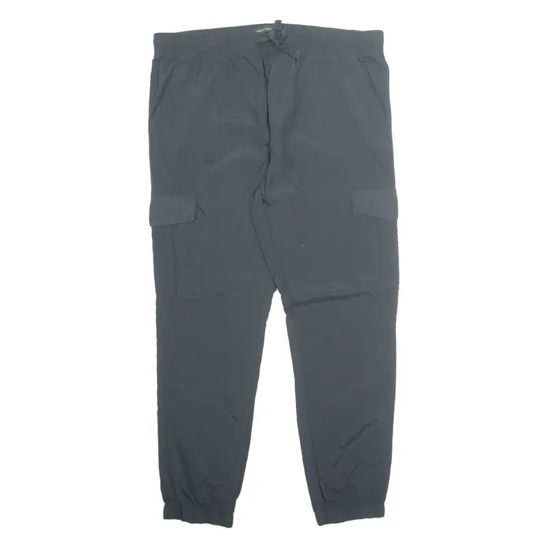 FRENCH CONNECTION Cargo Mens Trousers Black Regular Tapered W36 L29
