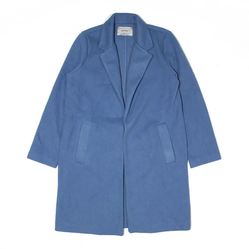 STRADIVARIUS Overcoat Coat Blue Womens S