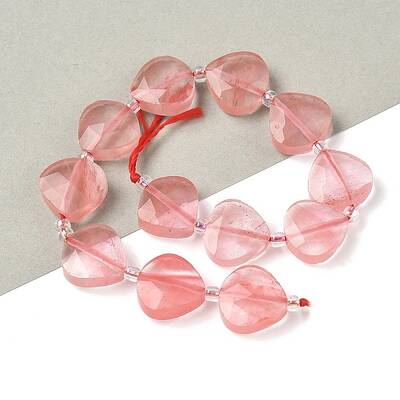 Cherry Quartz Glass Beads Strands