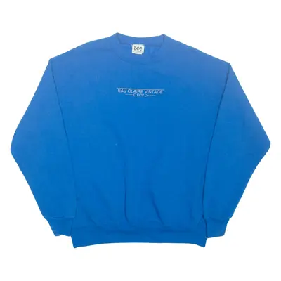 LEE Eau Claire Ecv Mens Sweatshirt Blue USA L